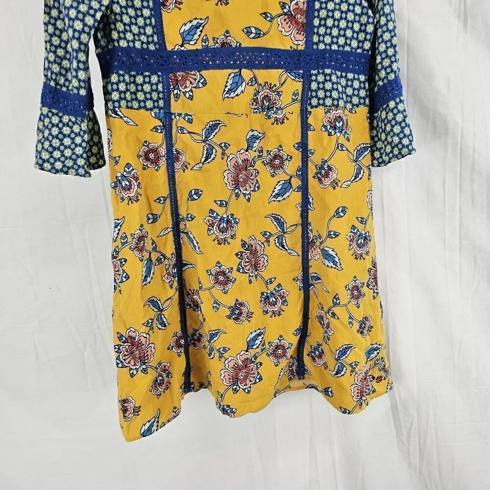 Matilda Jane Size 10 Flower Power Dress Choose your own path Gold Floral 26407D